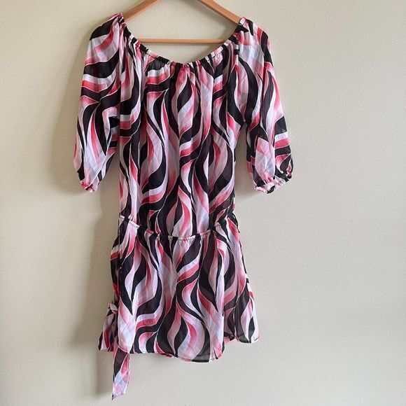 WHITE HOUSE BLACK MARKET OFF SHOULDER DROP WAIST DRESS BELT WOMENS SIZE S - Picture 5 of 5